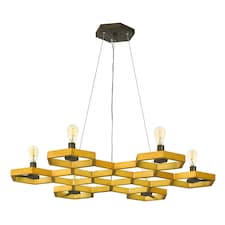 Moxie 6 Light Ceiling Pendant Chandelier Gold, E14