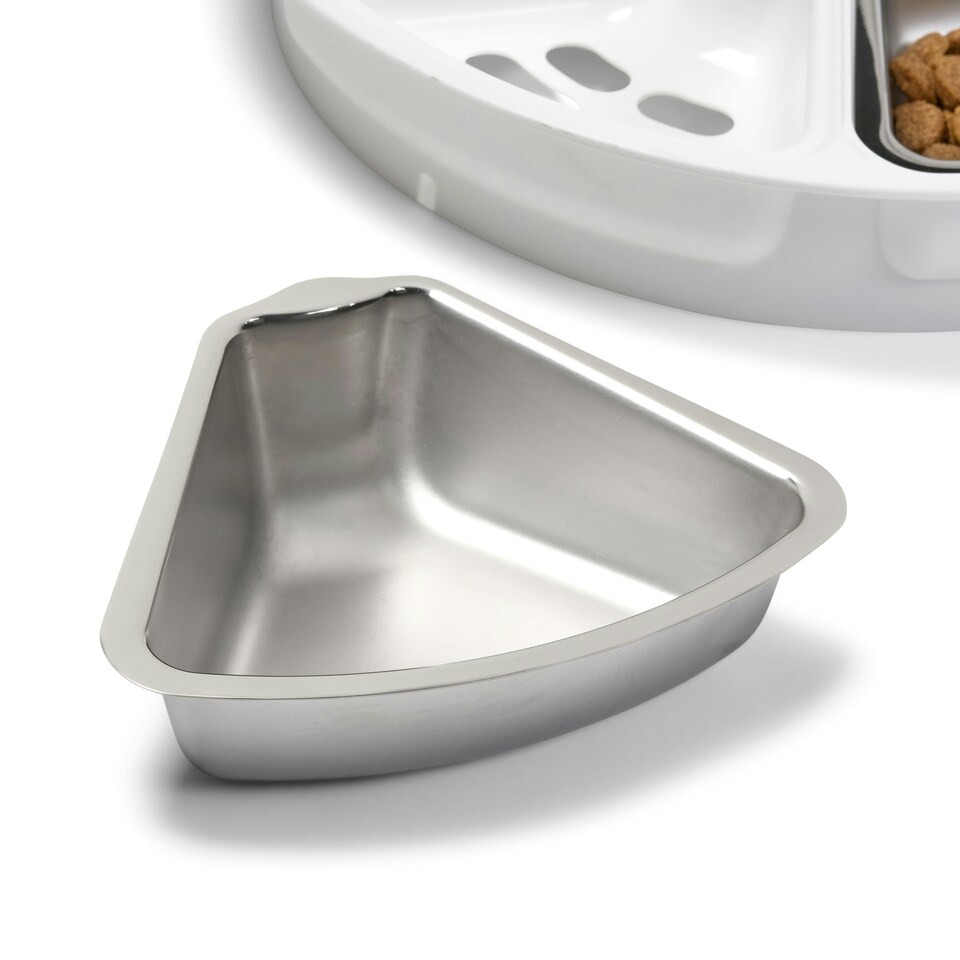 image 1 of Cat Mate Stainless Steel Bowl Inserts x 5 for C500 (Model 365) Five-meal Automatic Pet Feeders Silver