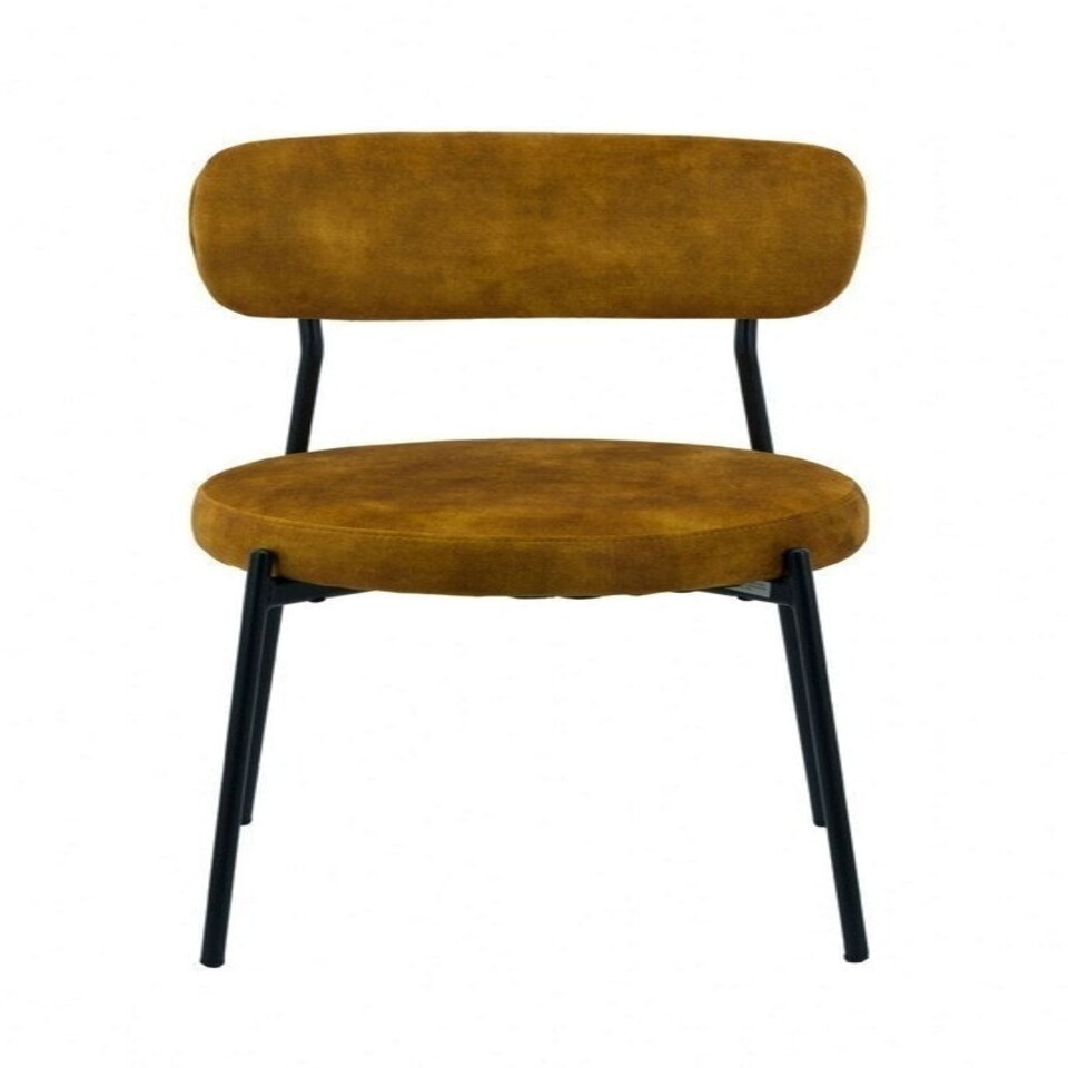 image 1 of Stackable Glenn Dining Chairs (Pack of 2) - Velvet - L52 x W52 x H78 cm - Mustard Brown