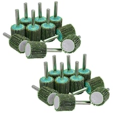80 Grit 25mm Flap Wheel Disc Abrasive Sanding Pads For Drills 6mm Shank 20pc