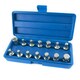 image 1 of Drain Plug Sump Key Set Oil Change 3/8" Drive 14pc Gearbox Axle Engine Repair