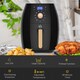 image 3 of HOMCOM Air Fryer 5.5L 1700W with Digital Display Rapid Air Circulation Adjustable Temperature 60Min Timer Preheat Dishwasher Safe Basket for Healthy Oil Free Low Fat Cooking, Black & Rose Gold