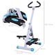image 7 of HOMCOM Foldable Stepper Adjustable Step Machine w/ Handlebar LCD Display, White