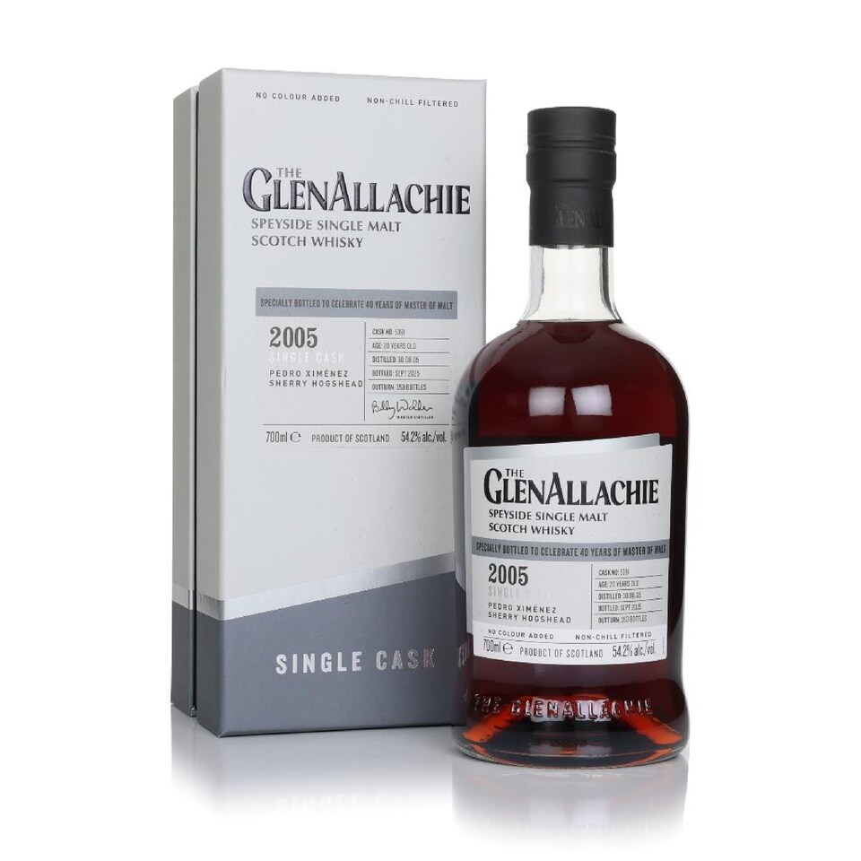 image 1 of GlenAllachie 20 Year Old 2005 cask 5391 - Pedro Ximenez Sherry Hogshead Master of Malt Exclusive | Clear