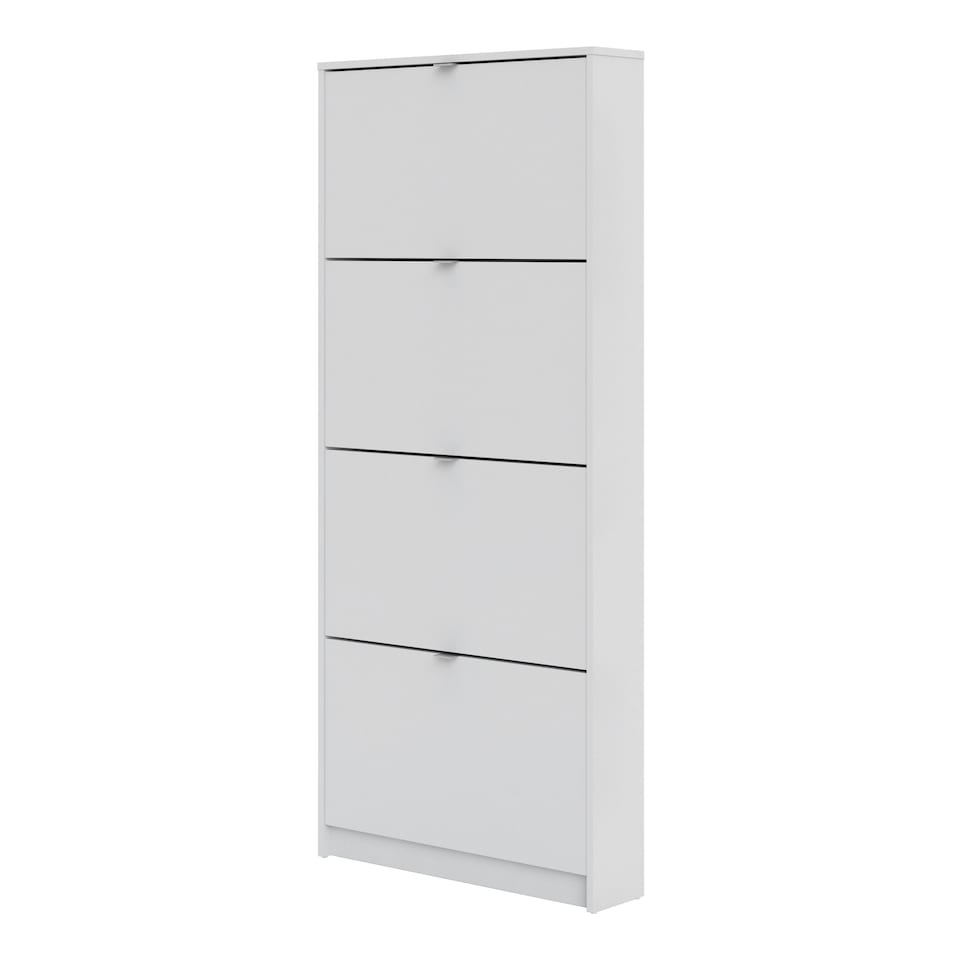 image 1 of Shoes Shoe Cabinet 4 Flip Down Doors and 1 layer in White