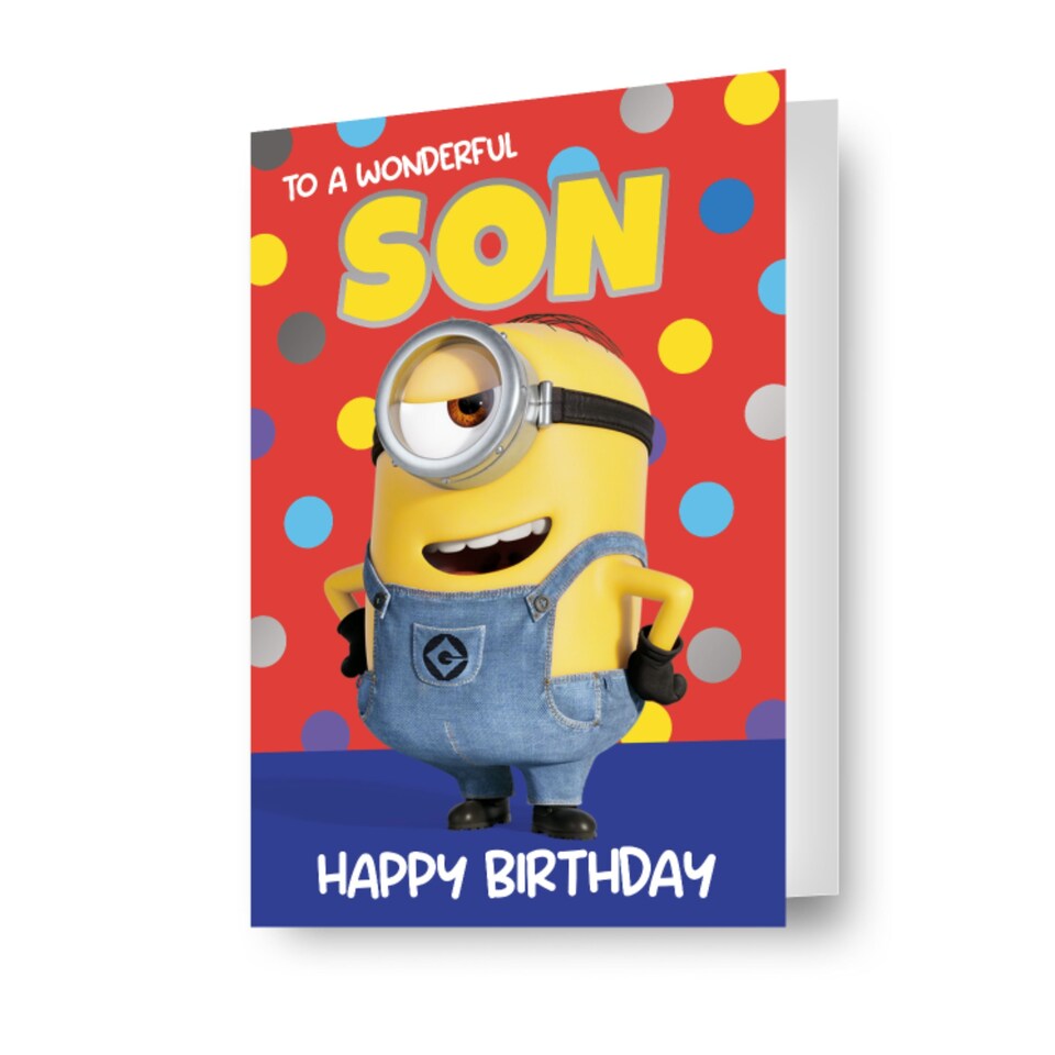 image 1 of Despicable Me Son Birthday Card