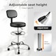 image 4 of Levede Swivel Drafting Chair Ergonomic Stool Height Adjustable  Backrest