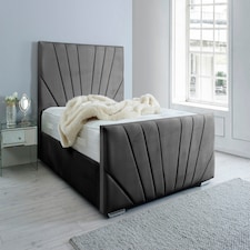 Marco Plush Single Bed Frame - Black