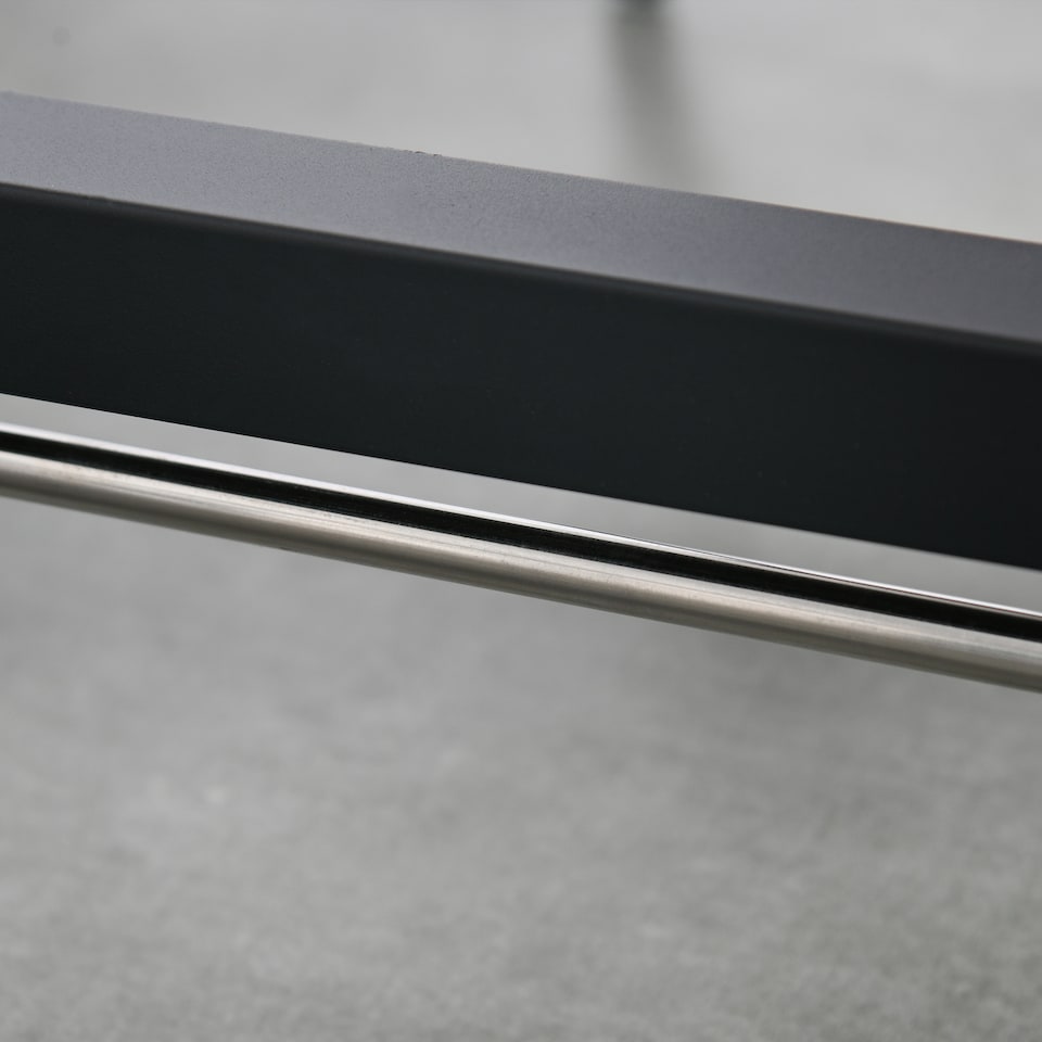 image 1 of HOMCOM Folding Dining Table, Industrial Drop Leaf Table with Wheels and Metal Frame for Kitchen, Dining Room, Space Saving, Rustic Brown