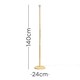 image 3 of ValueLights Single Stem Natural Light Wood Floor Lamp Base Brown