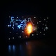 image 3 of 60 x 30cm Battery Operated Fibre Optic Touch Activated LED Christmas Wall Art with Santa Cottage Scene