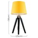 image 3 of ValueLights Black Floor Lamp Yellow Shade