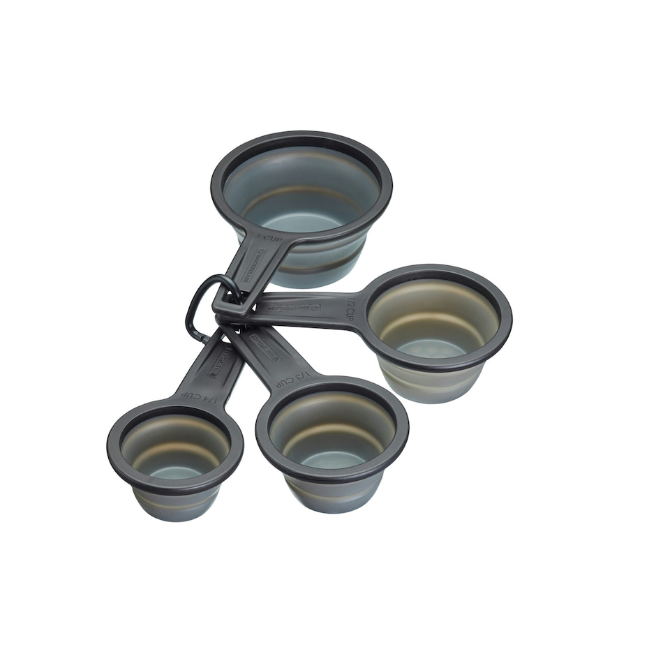 image 1 of MasterClass Measuring Cup Set Black Collapsible 4 Piece Black