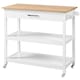 image 1 of Yaheetech  Kitchen Island Cart on Wheels White