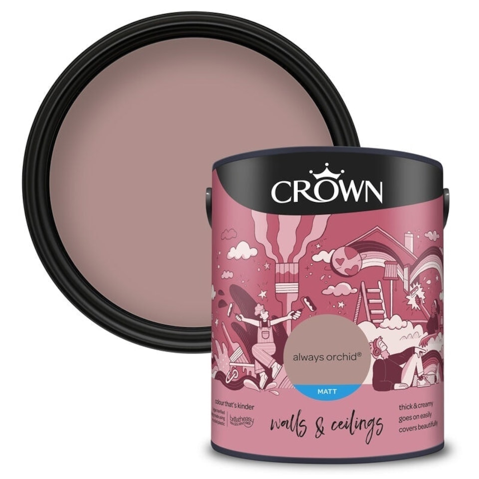 image 1 of Crown Matt Emulsion Always Orchid 5L