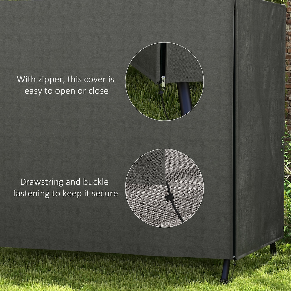 image 1 of Outsunny Garden Furniture Protector Patio Swing Chair Cover | Grey | Dark Grey | 177L x 114D x 152Hcm