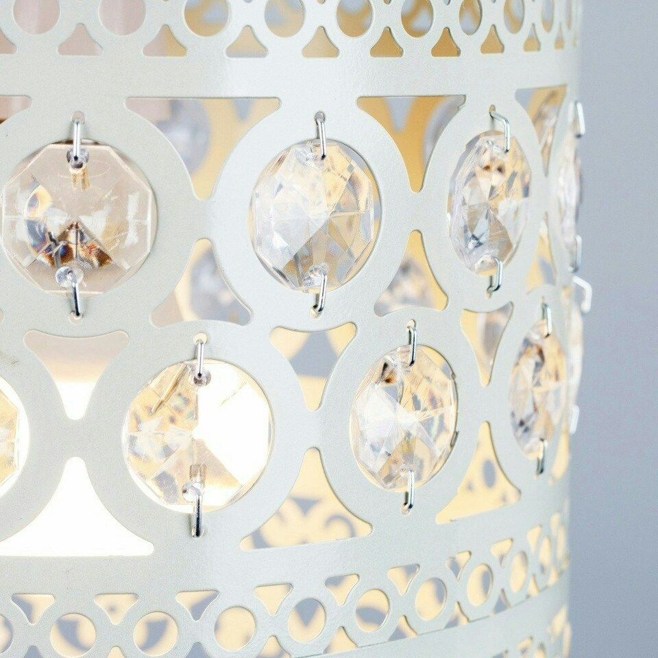 image 1 of ValueLights Moroccan Shabby Chic White Ceiling Pendant Shade