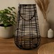 image 1 of Lentigo Large Black Rattan Lantern