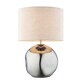 image 7 of Lola - Smoke Mirror Dimpled Glass 43cm Table Lamp