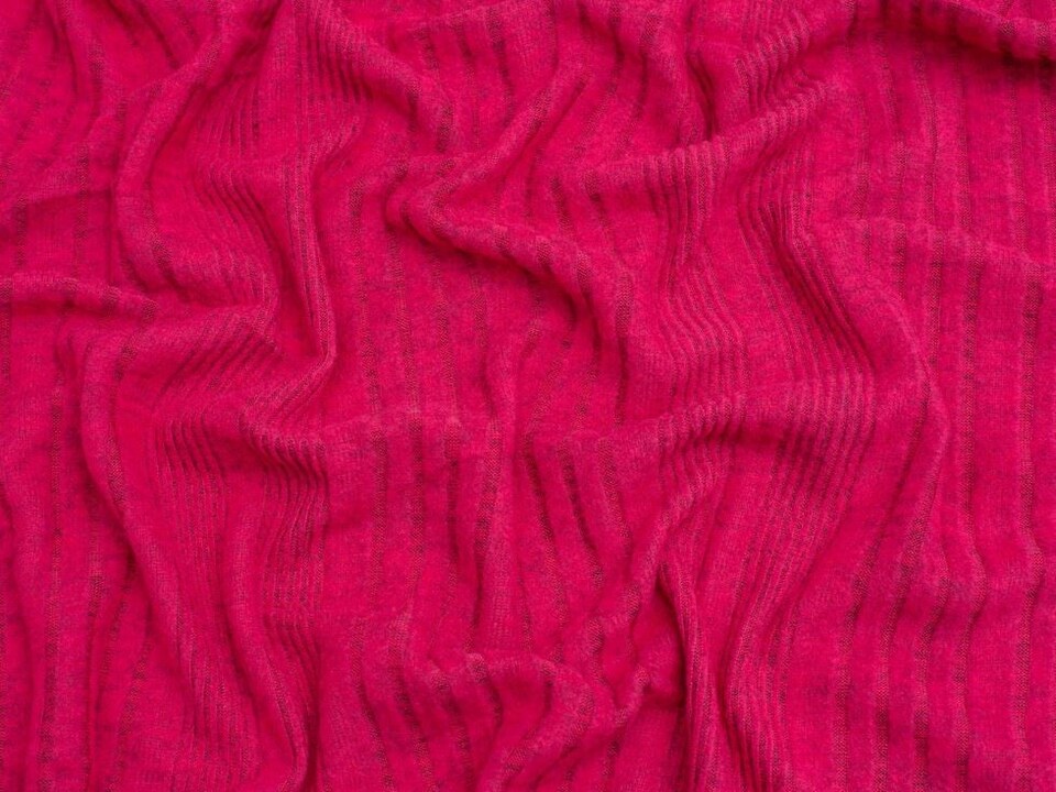Minerva Core Range Pink Brushed Texture Rib Stretch Knit Fabric for Dressmaking, 160cm / 62" Wide - per metre