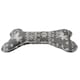 image 3 of Dog Christmas Gift Plush Play Squeaky Grey Patterned Bone Toy 14x23cm