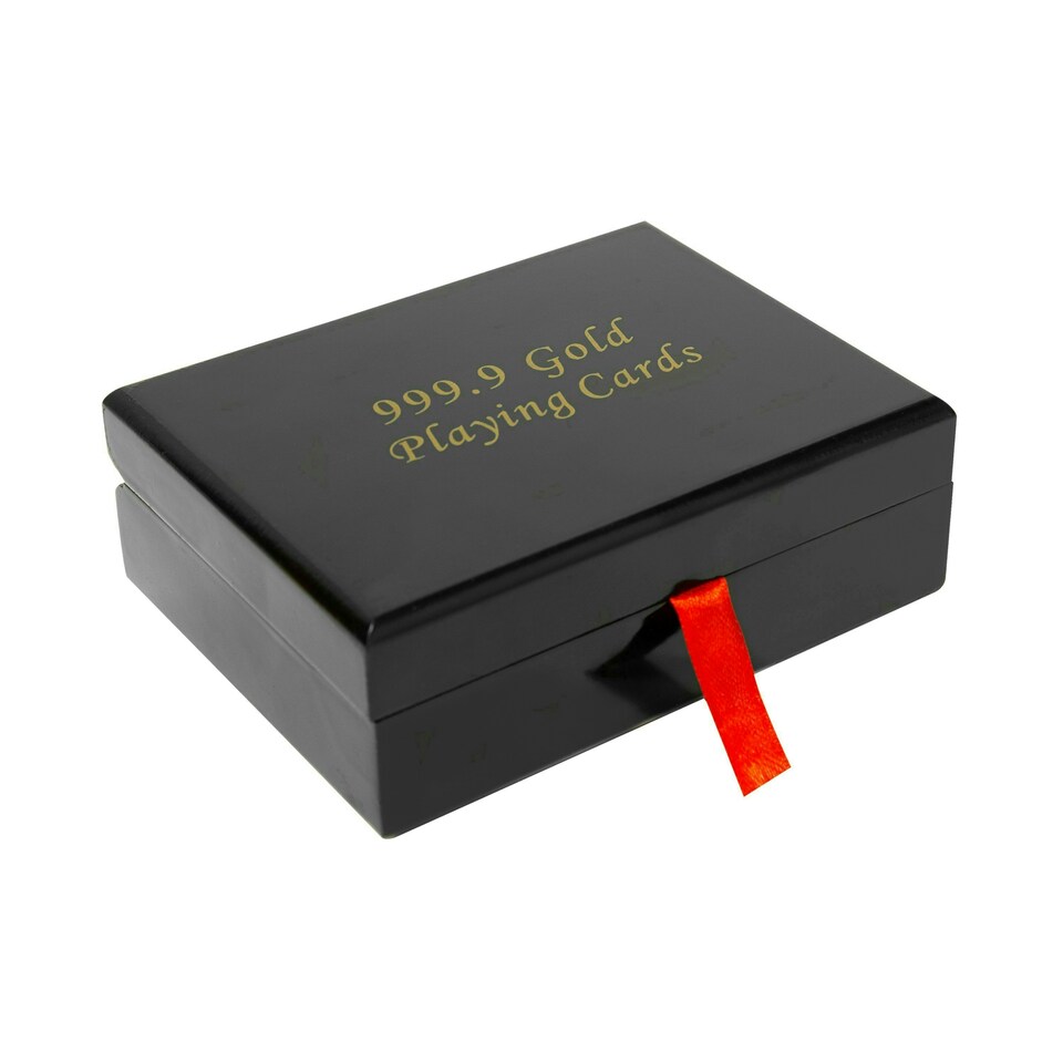 image 1 of Gold Plated Playing Cards With Gift Box