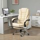 image 2 of HOMCOM Executive Office Chair, Recliner Computer Chair with Footrest, Cream