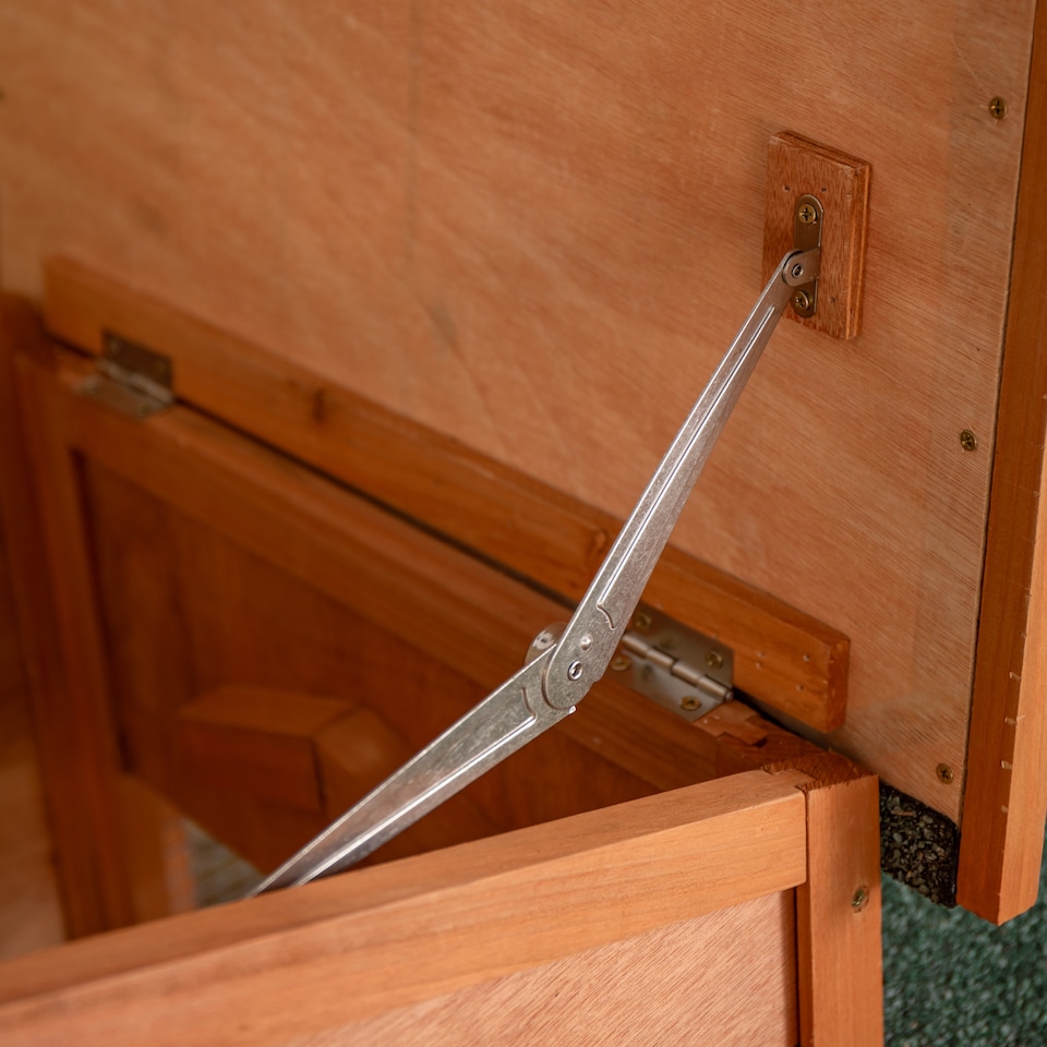 image 1 of 88cm x 1.79m Samuel Alexander Large Wooden Outdoor Hutch for Small Animals with Run