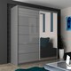 image 2 of Stylish 150cm Bedroom Wardrobe with Sleek Design & Space-Saving Sliding Doors Grey | Grey150cm