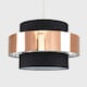 image 3 of ValueLights Modern Black And Copper Cylinder Ceiling Pendant Light Shade