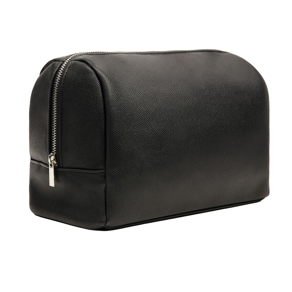 image 1 of Vinga Bermond PU Recycled Toiletry Bag - Black - One Size Black