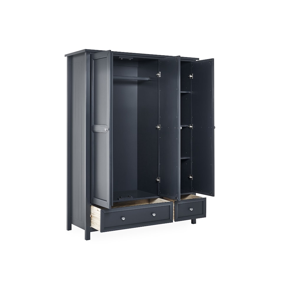 image 1 of Maine 3 Door 2 Drawer Wardrobe - Anthracite