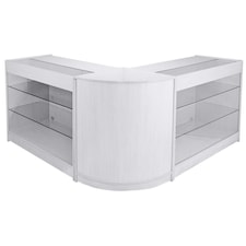 Capricorn Brilliant White Shop Counter & Retail Display Set White