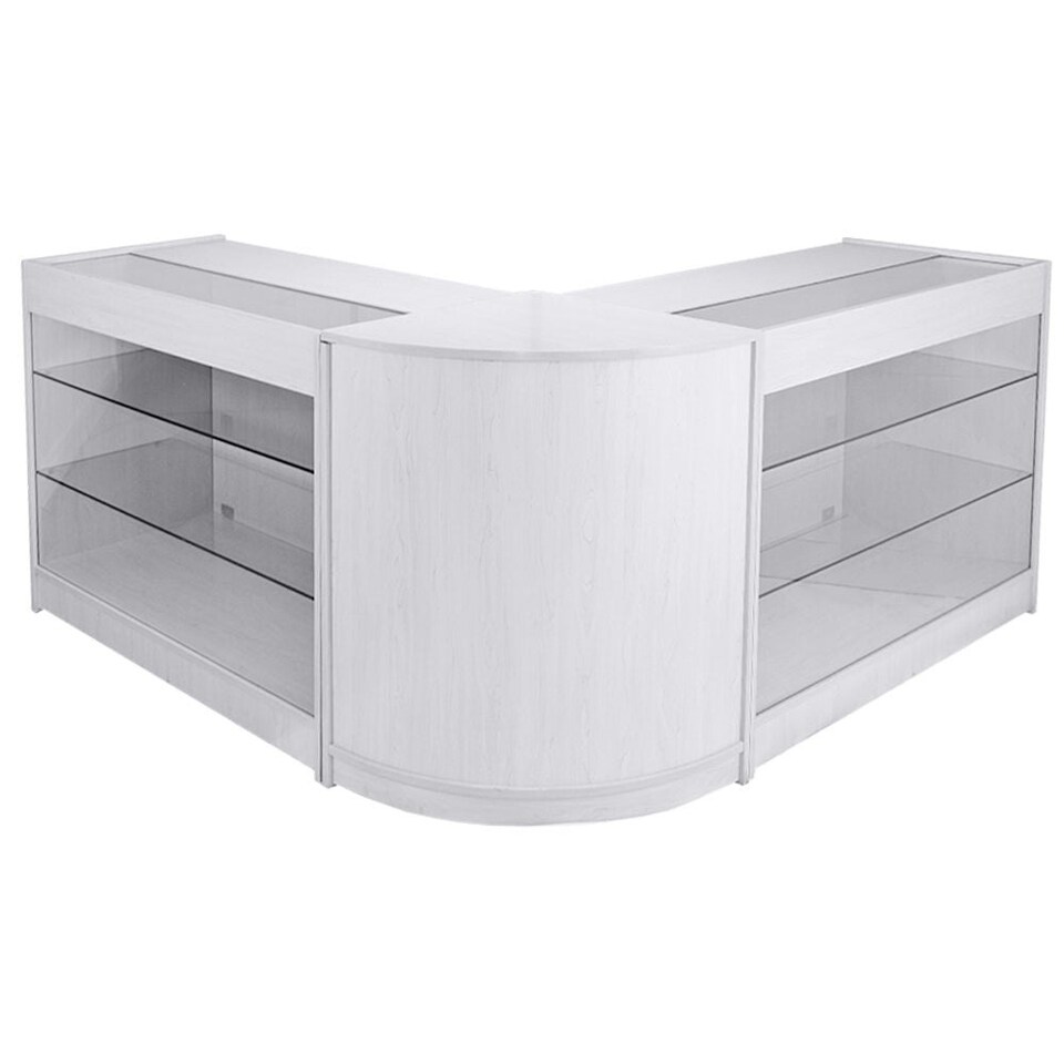 image 1 of Capricorn Brilliant White Shop Counter & Retail Display Set White