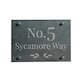 image 1 of Personalised Leaf Slate House Sign