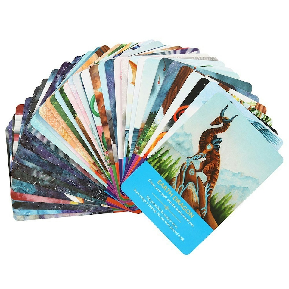 image 1 of Diana Cooper Dragon Oracle Cards - Black/Orange - One Size