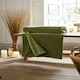 image 1 of Snuggle Touch 140 x 180cm Soft Blanket - Solid Colour Plain Throws | Green | Khaki | 1