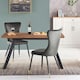image 8 of Set of 4 New York Modern Velvet Dining Chairs with High Back, Black Metal Legs | Grey | Gold End Tips