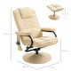 image 7 of HOMCOM Massage Recliner Chair Cushioned Ottoman 10 Point Vibration Cream