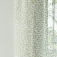 image 3 of Pair of Willow Green Leaf Print Voile Panels 122 cm (48 inch) Rod Pocket Linen Look Panels for Bedroom and Living Room