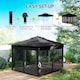 image 5 of Outsunny 3x3(m) Pop Up Gazebo w/ Solar-Powered LED Lights Netting Black