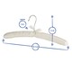 image 3 of Harbour Housewares Padded Satin Clothes Hangers - White - Pack of 10