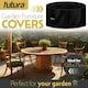 image 3 of Futura Round 128X71cm Waterproof Garden Furniture Cover  600D | Black | Black | 128x71cm | 1