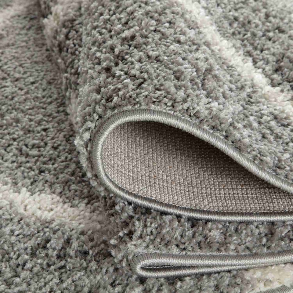image 1 of The Rugs Moroccan Collection Soft High Pile Shaggy Trellis Floor Rugs and Runners Living Room