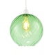image 2 of Chic Emerald Green Circular Fluted Glass Ceiling Pendant Light Shade | Green | Emerald Green | 1