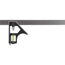 SupaTool Aluminium Combination Square - Grey/Black - 30cm