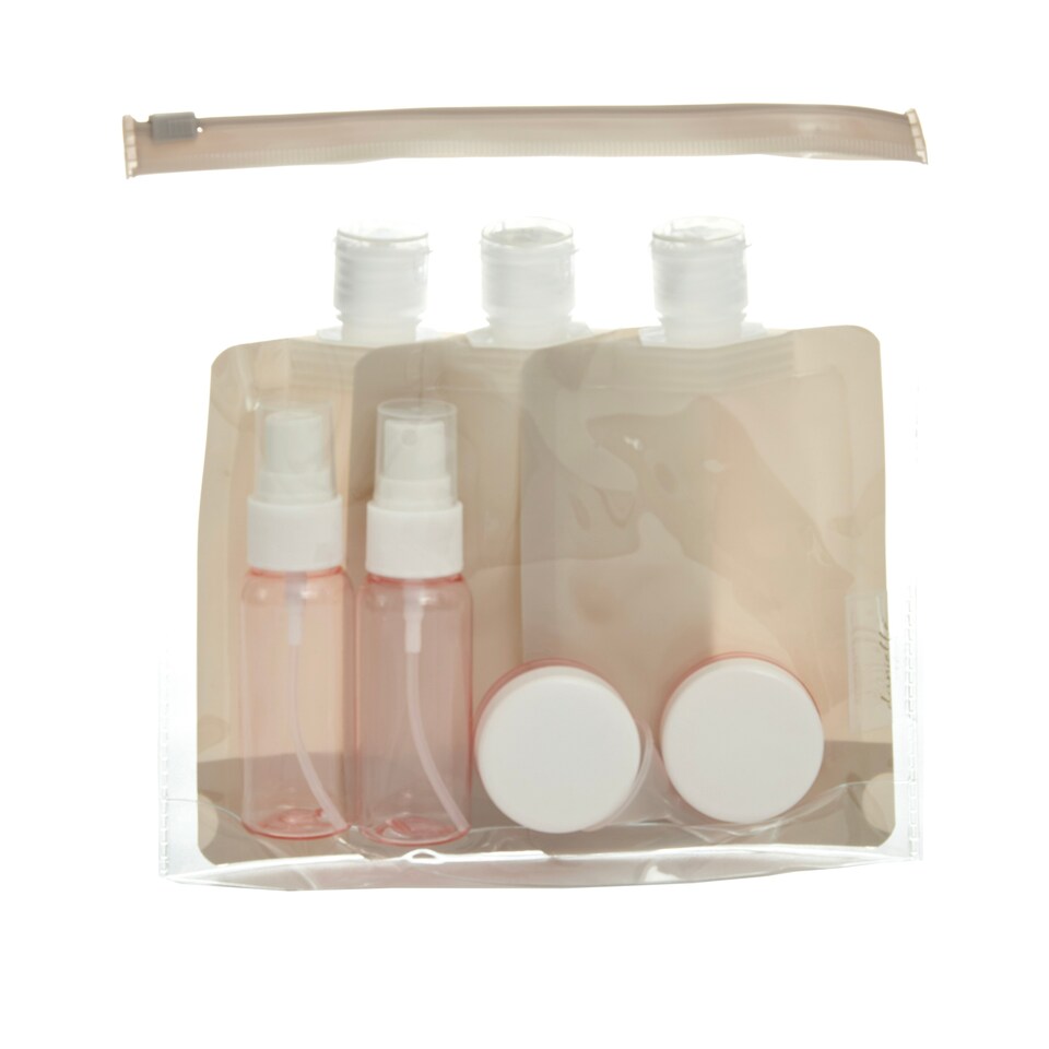 image 1 of Danielle Creations Travel Bottle / Pouch / Tub Set Clear
