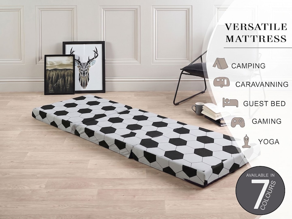 image 1 of Kids Futon Mattress 190 x 63cm | Foldable Floor Bed for Sleepovers