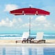 image 2 of Outsunny Aluminium Sun Umbrella Parasol Patio Rectangular 2M x 1.3M Red