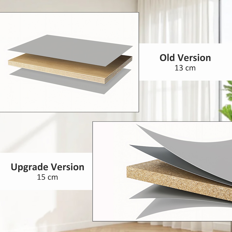 image 1 of HOMCOM 113L Storage Chest, Storage Box with Flip-Top Lid and 2 Safety Hinges, Storage Trunk for Living Room, Entryway, 100 x 40 x 40 cm, Grey | Grey | Grey